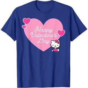 image:imageHello Kitty Happy Valentines Day TShirt SmallRoyal Blue