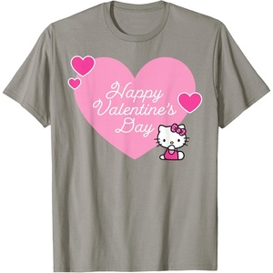 image:imageHello Kitty Happy Valentines Day TShirt SmallSlate Grey