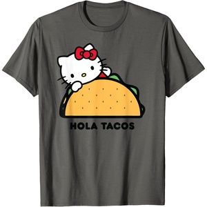 image:imageHello Kitty Hola Tacos TShirtAsphalt Grey