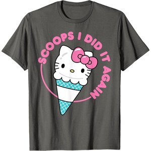 image:imageHello Kitty Ice Cream Cone Scoops I Did It Again TShirtAsphalt Grey