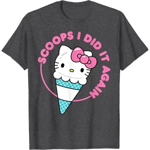 image:imageHello Kitty Ice Cream Cone Scoops I Did It Again TShirtDark Heather Grey