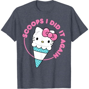 image:imageHello Kitty Ice Cream Cone Scoops I Did It Again TShirtHeather Blue