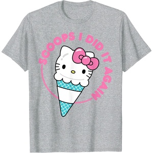 image:imageHello Kitty Ice Cream Cone Scoops I Did It Again TShirtHeather Grey
