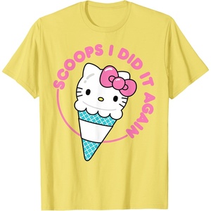 image:imageHello Kitty Ice Cream Cone Scoops I Did It Again TShirtLemon Yellow