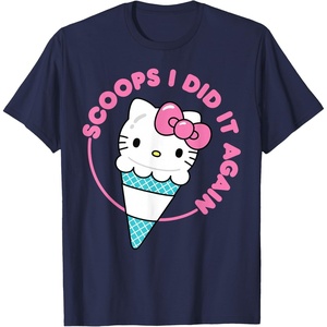 image:imageHello Kitty Ice Cream Cone Scoops I Did It Again TShirtNavy Blue