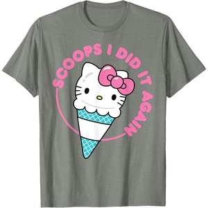 image:imageHello Kitty Ice Cream Cone Scoops I Did It Again TShirtOlive Heather