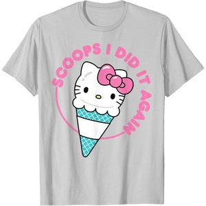 image:imageHello Kitty Ice Cream Cone Scoops I Did It Again TShirtSilver Grey