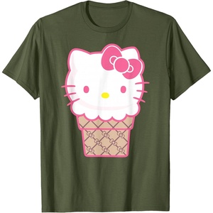 image:imageHello Kitty Ice Cream Cone TShirtOlive Green