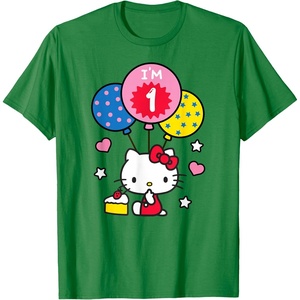 image:imageHello Kitty Im 1 Birthday Tee TShirtKelly Green