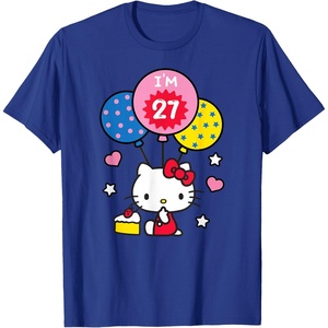 image:imageHello Kitty Im 27 Birthday TShirt TShirtRoyal Blue