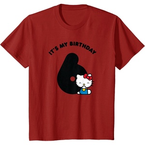 image:imageHello Kitty Its My 6th Birthday TShirtCranberry Red
