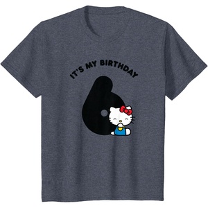 image:imageHello Kitty Its My 6th Birthday TShirtHeather Blue