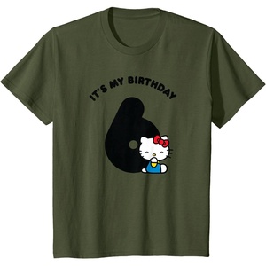 image:imageHello Kitty Its My 6th Birthday TShirtOlive Green