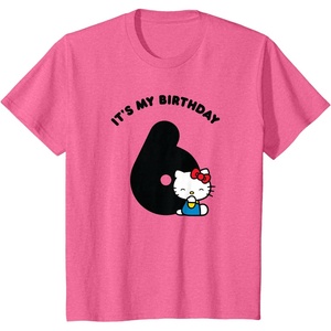 image:imageHello Kitty Its My 6th Birthday TShirtPink Heather