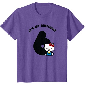 image:imageHello Kitty Its My 6th Birthday TShirtPurple Heather