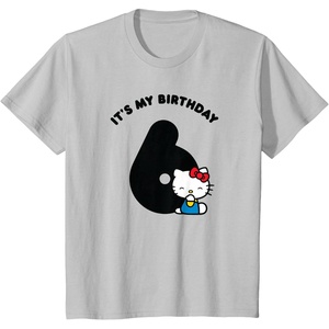 image:imageHello Kitty Its My 6th Birthday TShirtSilver Grey