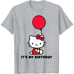 image:imageHello Kitty Its My Birthday TShirt SmallHeather Grey