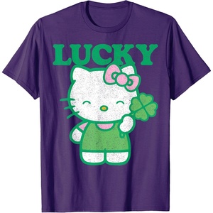 image:imageHello Kitty Lucky Clover Tee Shirt TShirtPurple