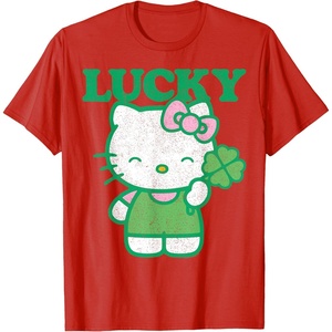 image:imageHello Kitty Lucky Clover Tee Shirt TShirtRed