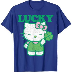 image:imageHello Kitty Lucky Clover Tee Shirt TShirtRoyal Blue