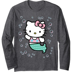 image:imageHello Kitty Mermaid Long Sleeve TShirtDark Heather Grey
