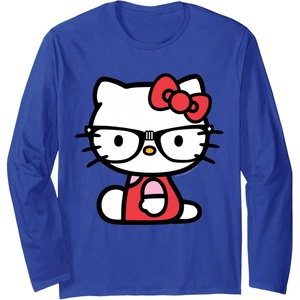 image:imageHello Kitty Nerd Glasses Long Sleeve Shirt Long Sleeve TShirtRoyal Blue
