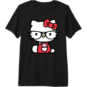 image:imageHello Kitty Nerd Glasses Premium TriBlend TShirtBlack