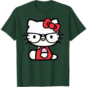 image:imageHello Kitty Nerd Glasses TShirtDark Green