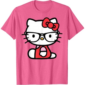image:imageHello Kitty Nerd Glasses TShirtPink Heather