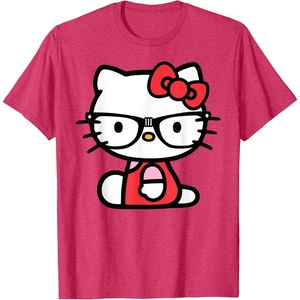 image:imageHello Kitty Nerd Glasses TShirtRed Heather