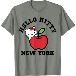 image:imageHello Kitty New York Big Apple Tee Shirt TShirtOlive Heather
