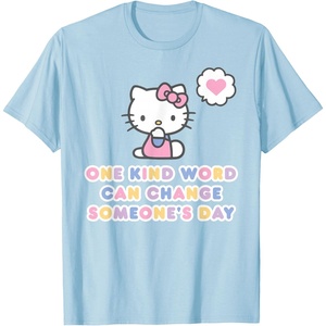 image:imageHello Kitty One Kind Word Can Change Someones Day TShirt SmallBaby Blue