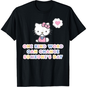 image:imageHello Kitty One Kind Word Can Change Someones Day TShirt SmallBlack