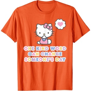 image:imageHello Kitty One Kind Word Can Change Someones Day TShirt SmallOrange