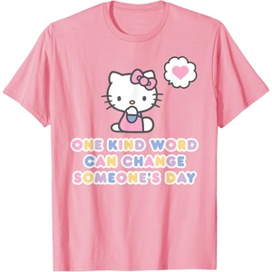 image:imageHello Kitty One Kind Word Can Change Someones Day TShirt SmallPink