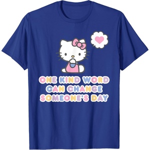 image:imageHello Kitty One Kind Word Can Change Someones Day TShirt SmallRoyal Blue