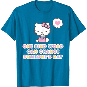 image:imageHello Kitty One Kind Word Can Change Someones Day TShirt SmallSapphire Blue