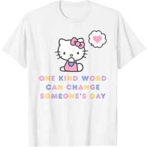 image:imageHello Kitty One Kind Word Can Change Someones Day TShirt SmallWhite