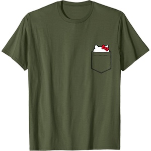image:imageHello Kitty Peeking Pocket Tee Shirt TShirtOlive Green