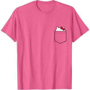 image:imageHello Kitty Peeking Pocket Tee Shirt TShirtPink Heather