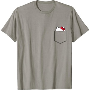 image:imageHello Kitty Peeking Pocket Tee Shirt TShirtSlate Grey