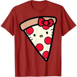 image:imageHello Kitty Pizza Slice Tee Shirt TShirtCranberry Red