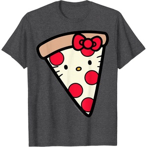 image:imageHello Kitty Pizza Slice Tee Shirt TShirtDark Heather Grey