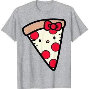 image:imageHello Kitty Pizza Slice Tee Shirt TShirtHeather Grey