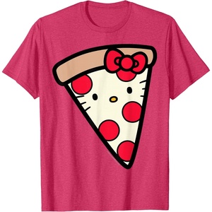 image:imageHello Kitty Pizza Slice Tee Shirt TShirtRed Heather