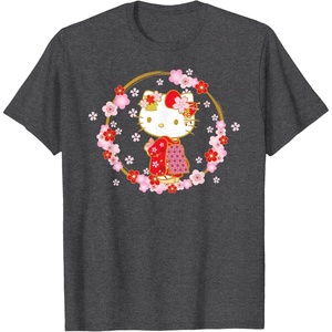 image:imageHello Kitty Sakura Spring TShirtDark Heather Grey
