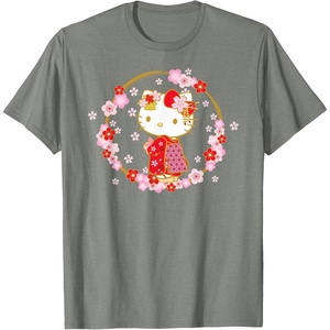 image:imageHello Kitty Sakura Spring TShirtOlive Heather