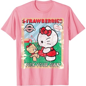 image:imageHello Kitty Strawberry Picking Farm TShirt SmallPink