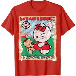 image:imageHello Kitty Strawberry Picking Farm TShirt SmallRed