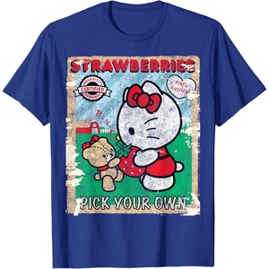 image:imageHello Kitty Strawberry Picking Farm TShirt SmallRoyal Blue